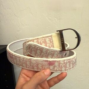 Authentic Vintage RARE Christian Dior Cherry Blossom John Galliano Y2K Pink Belt